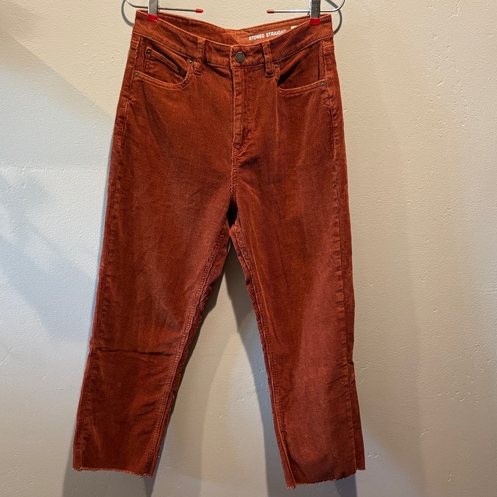 Volcom Stoned Straight Clay Rust Orange Modern Vintage Skate Vibe Corduroy Pants